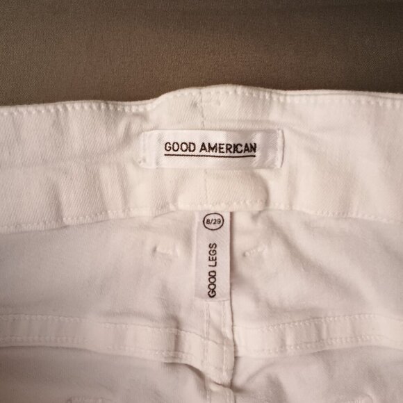 Good American Denim Jeans Size 8/29 Good Legs Mid Rise Skinny Leg White Color - Picture 4 of 10